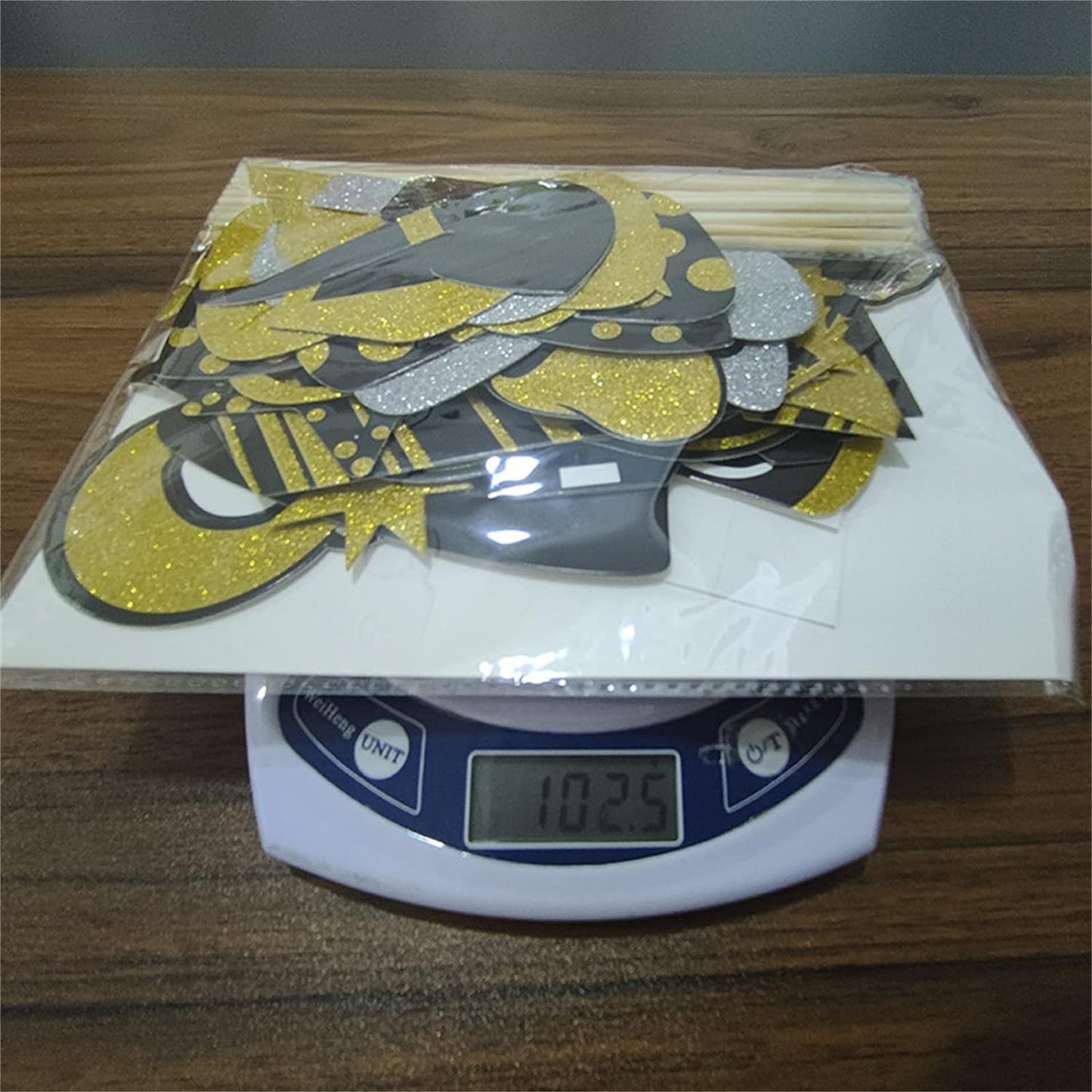 30 Pieces Photo Booth Props Party Prop Photoshoot Black and Gold Photobooth Picture Pose Sign Kit Supplies for Weddings Happy Birthday Graduation