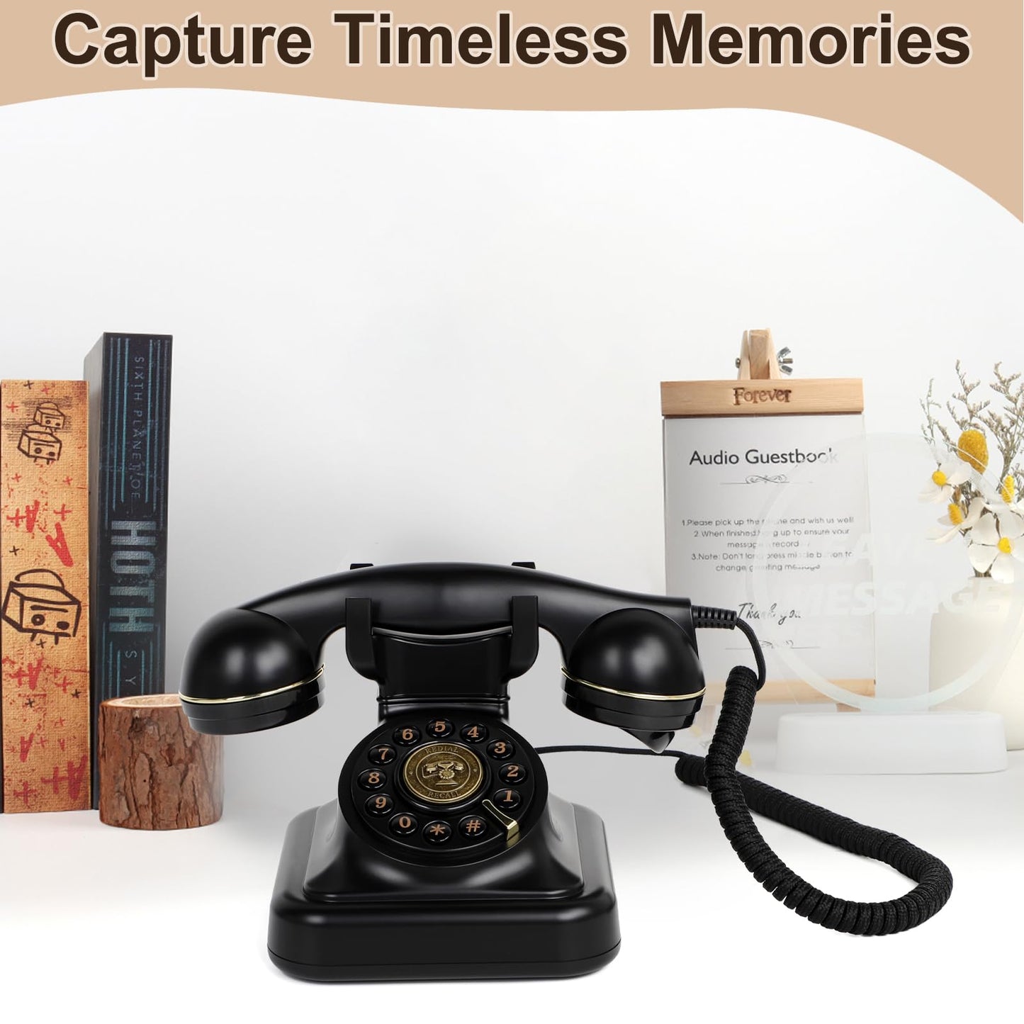 Audio Guest Book for Wedding - Guest Book Telephone Record Customized Voice Message for Your Wedding Party