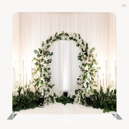 8ft  Photo Booth Backdrop with Aluminum Tube Stand and Portable Carry Bag, Photography Background for Wedding Brithday Christmax