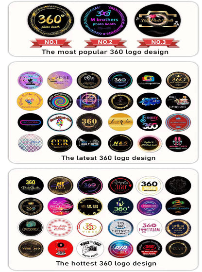 Custom 360 Photo Booth Custom Logo Stickers for 360 Photo Booth Halloween Christmas Wedding