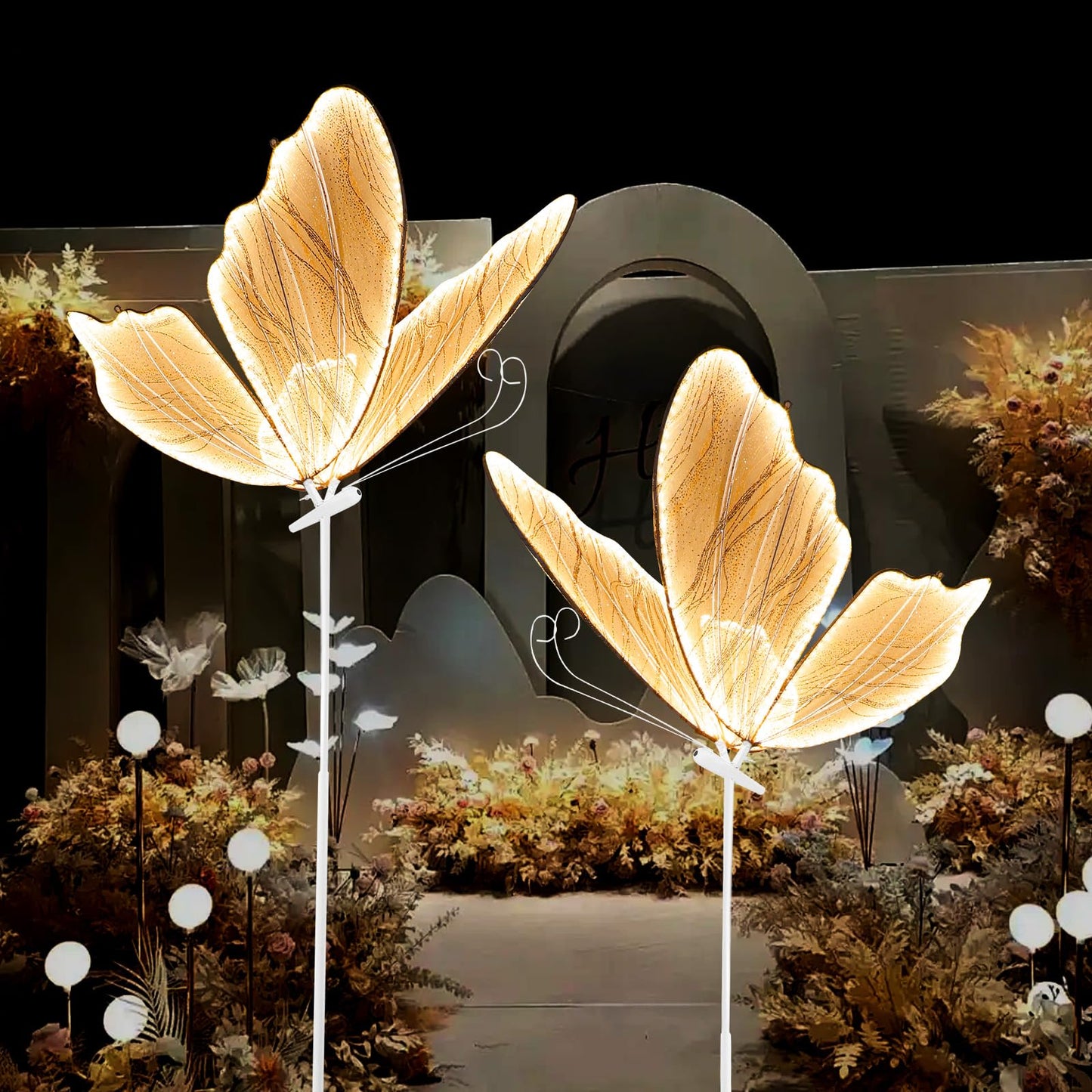 Butterfly Floor Lamp, Creative Butterfly Ceiling Lamp Hanging Led Butterfly Lights for Party Wedding