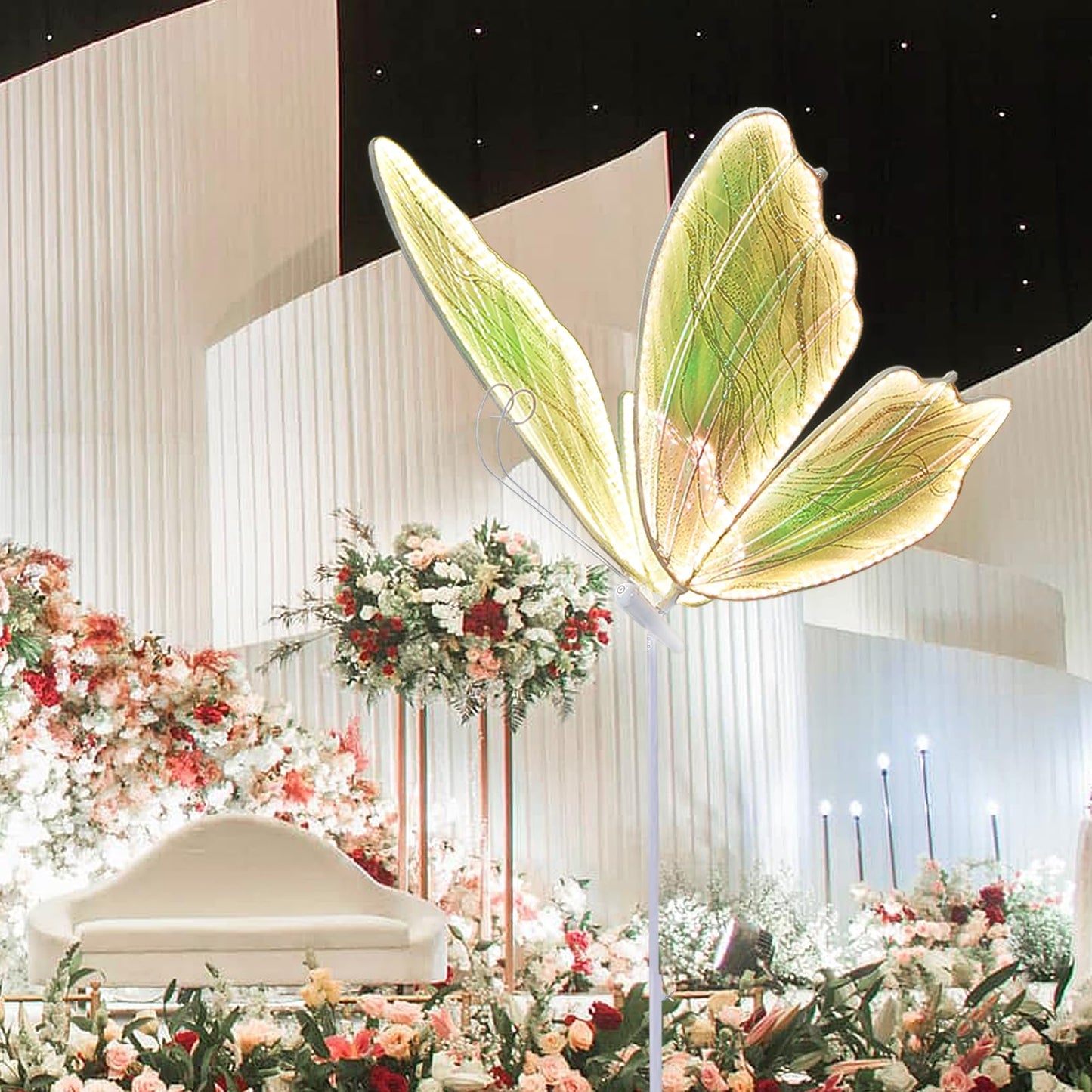 Wedding Butterfly Floor lamp Creative Butterfly Ceiling Lamp Butterfly Hanging Decoration Props for Wedding Party