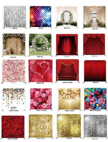 8ft  Photo Booth Backdrop with Aluminum Tube Stand and Portable Carry Bag, Photography Background for Wedding Brithday Christmax