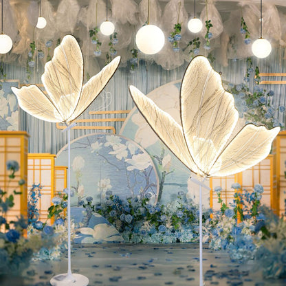 Butterfly Floor Lamp, Creative Butterfly Ceiling Lamp Hanging Led Butterfly Lights for Party Wedding