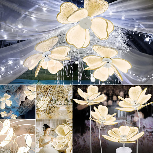 4PCS Wedding Decoration Luminous Flower Floor Lamp Wedding Decor Flower Lamp Birthday Party Event Hotel Stage Decorations for Wedding Birthday Party Event
