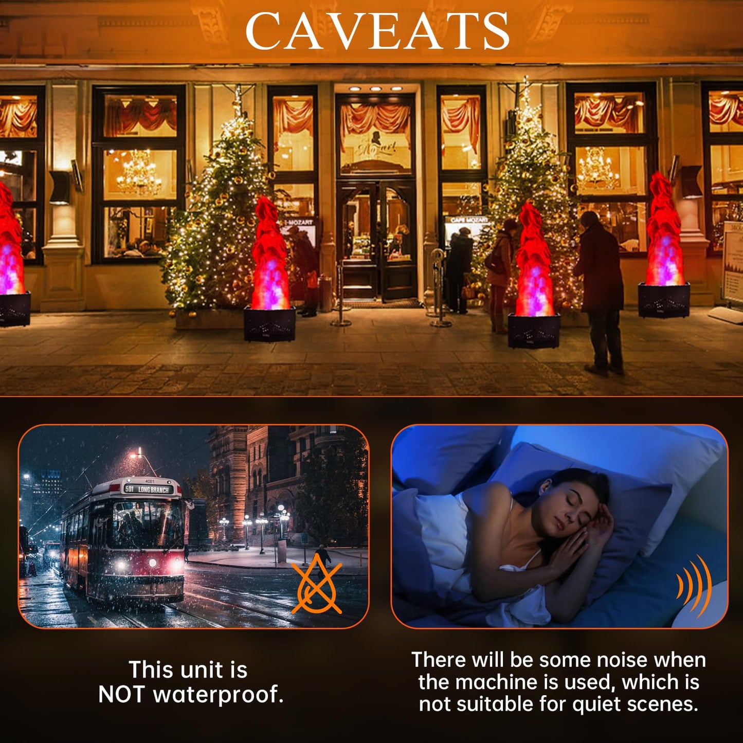 Fake Fire Flame Light with 36 LED Light 5ft Artificial Simulated Flames Lamp Atmosphere Effect for Stage Halloween DJ Party Lighting Nightclub Campfire Party Special Holiday