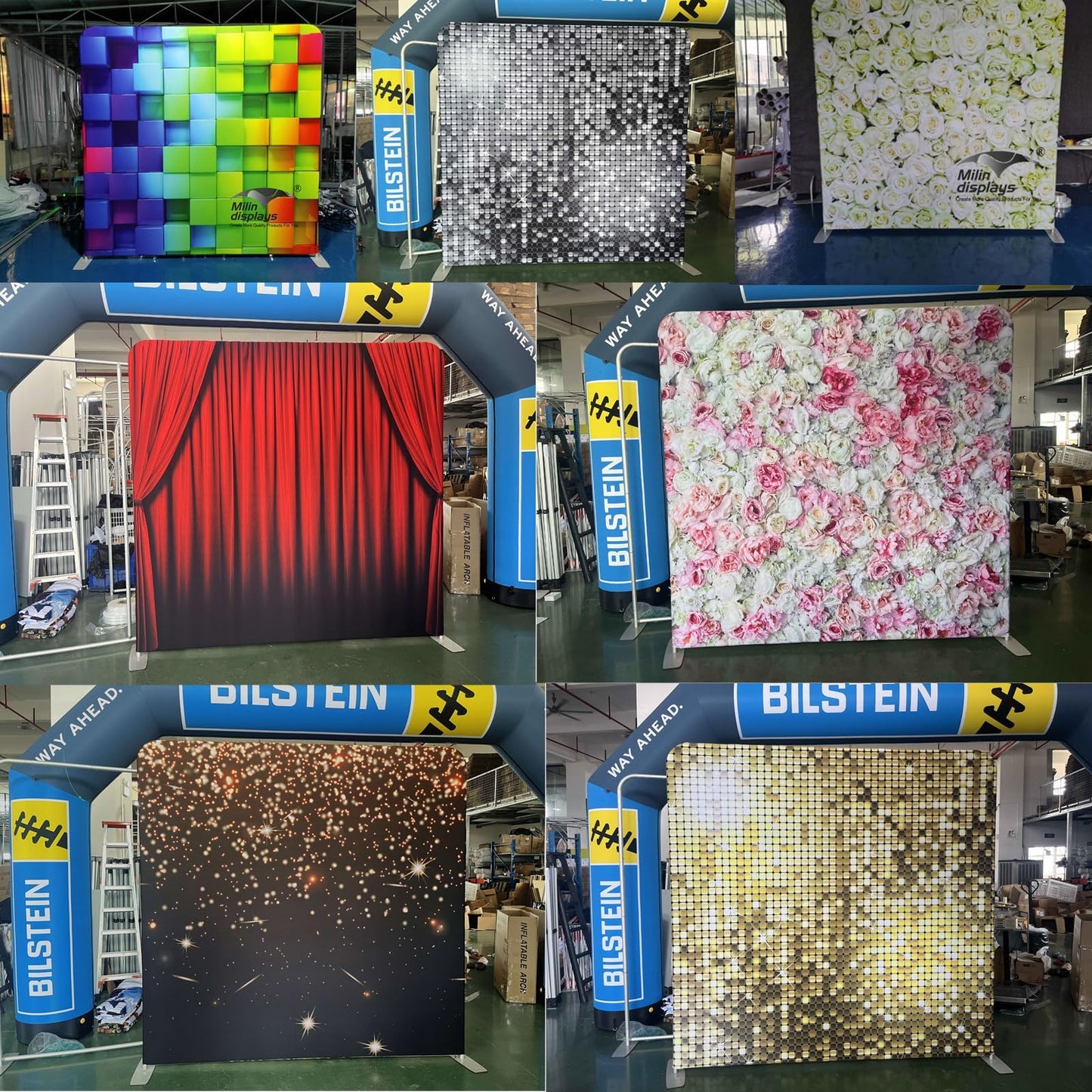 Photo Booth Backdrop with Aluminum Tube Stand and Portable Carry Bag Photography Background Wedding Backdrops Sequin Backdrop for Wedding Brithday Christmas Holiday Party Decor Rent