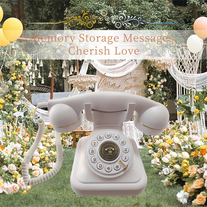 Audio Guest Book Phone Audio GuestBook for Weddings Record Customized Audio Messages Guest Book Classic Retro Style for Parties Birthdays Rentals Confessions Special Occasions (White)
