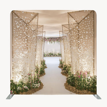 8ft  Photo Booth Backdrop with Aluminum Tube Stand and Portable Carry Bag, Photography Background for Wedding Brithday Christmax