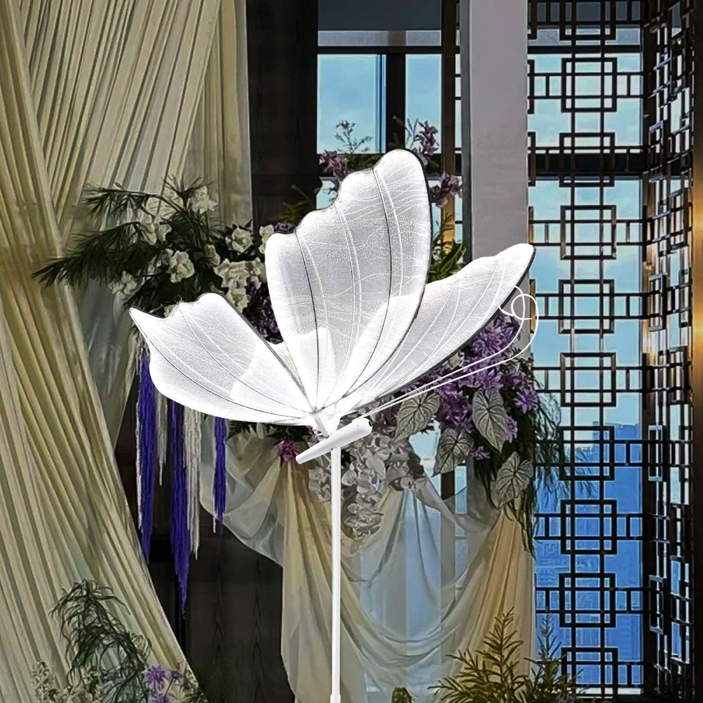 Butterfly Floor Lamp, Creative Butterfly Ceiling Lamp Hanging Led Butterfly Lights for Party Wedding