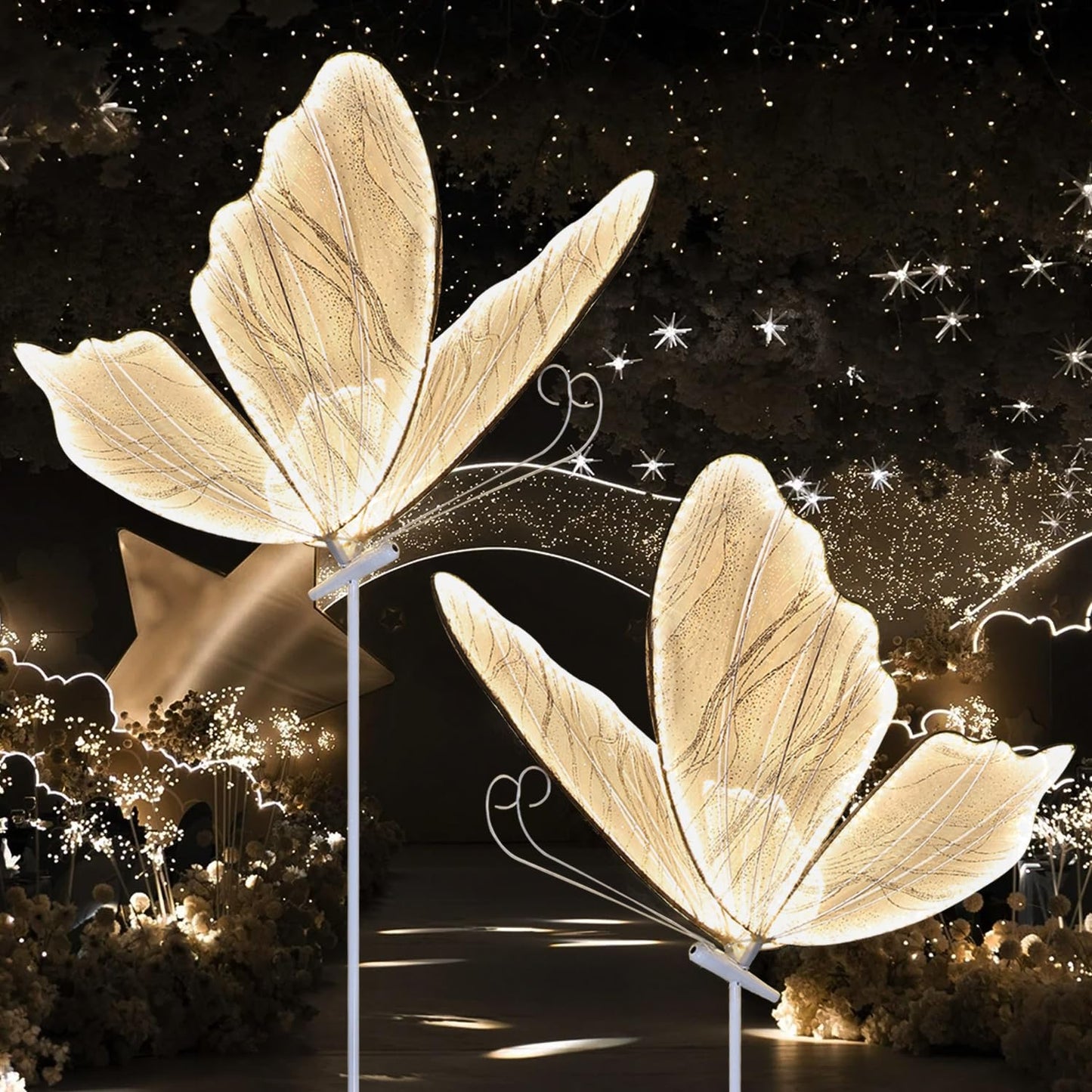 Wedding Butterfly Floor lamp Creative Luminescent Butterfly Ceiling Lamp Butterfly Hanging Decoration Props for Wedding Party
