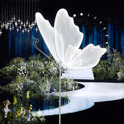 Wedding Butterfly Floor Lamp Decoration, LED Romantic Elegant Decoration Props for Wedding Party Birthday Decor Rental Business