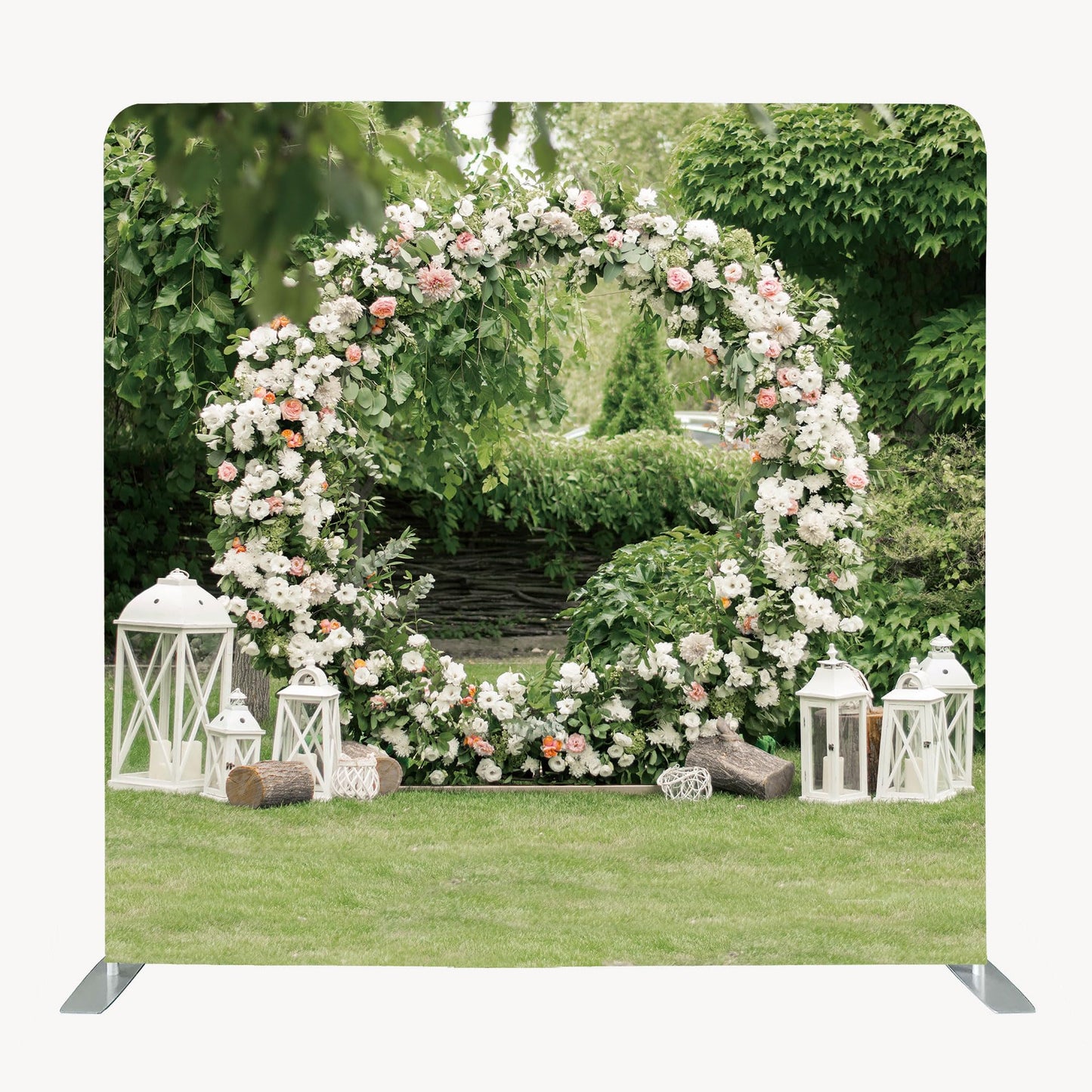 8ft  Photo Booth Backdrop with Aluminum Tube Stand and Portable Carry Bag, Photography Background for Wedding Brithday Christmax