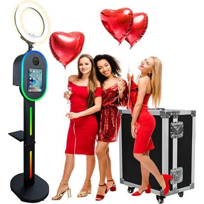 Pro Party Photo Booth with APP/RGB Music Lights - iPad & Camera Dual-Use