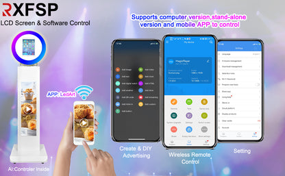 ROOMEDAL Portable iPad Photo Booth, Metal Shell Selfie photobooth Machine for 10.2'' iPad with RGB Ring Light, LCD Screen, Remote Control, for Parties, Wedding, Exhibition, Rental Business